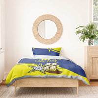 Curacao Football Pride Custom Bedding Set La Familia Azul Go Champions - Wonder Print Shop