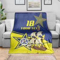 Curacao Football Pride Custom Blanket La Familia Azul Go Champions - Wonder Print Shop