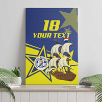 Curacao Football Pride Custom Canvas Wall Art La Familia Azul Go Champions - Wonder Print Shop