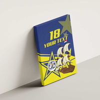 Curacao Football Pride Custom Canvas Wall Art La Familia Azul Go Champions - Wonder Print Shop