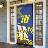 Curacao Football Pride Custom Door Cover La Familia Azul Go Champions - Wonder Print Shop