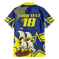 Curacao Football Pride Custom Family Matching Summer Maxi Dress and Hawaiian Shirt La Familia Azul Go Champions - Wonder Print Shop