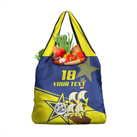 Curacao Football Pride Custom Grocery Bag La Familia Azul Go Champions - Wonder Print Shop