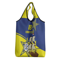 Curacao Football Pride Custom Grocery Bag La Familia Azul Go Champions - Wonder Print Shop