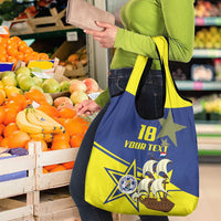 Curacao Football Pride Custom Grocery Bag La Familia Azul Go Champions - Wonder Print Shop