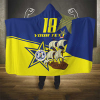 Curacao Football Pride Custom Hooded Blanket La Familia Azul Go Champions - Wonder Print Shop