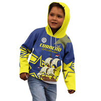 Curacao Football Pride Custom Kid Hoodie La Familia Azul Go Champions - Wonder Print Shop