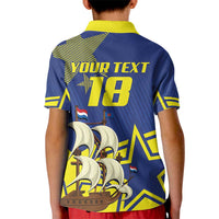 Curacao Football Pride Custom Kid Polo Shirt La Familia Azul Go Champions - Wonder Print Shop