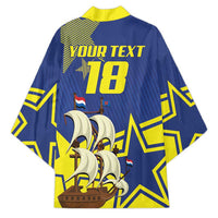 Curacao Football Pride Custom Kimono La Familia Azul Go Champions - Wonder Print Shop