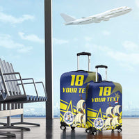 Curacao Football Pride Custom Luggage Cover La Familia Azul Go Champions - Wonder Print Shop