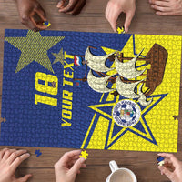 Curacao Football Pride Custom Puzzle La Familia Azul Go Champions - Wonder Print Shop