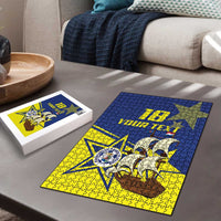 Curacao Football Pride Custom Puzzle La Familia Azul Go Champions - Wonder Print Shop