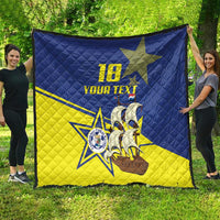 Curacao Football Pride Custom Quilt La Familia Azul Go Champions - Wonder Print Shop