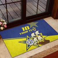 Curacao Football Pride Custom Rubber Doormat La Familia Azul Go Champions - Wonder Print Shop