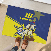 Curacao Football Pride Custom Rubber Doormat La Familia Azul Go Champions - Wonder Print Shop