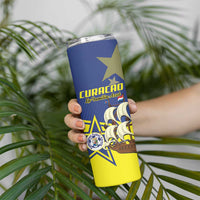Curacao Football Pride Custom Skinny Tumbler La Familia Azul Go Champions - Wonder Print Shop