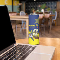Curacao Football Pride Custom Skinny Tumbler La Familia Azul Go Champions - Wonder Print Shop