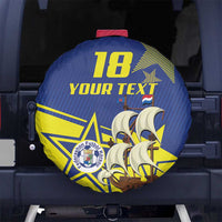 Curacao Football Pride Custom Spare Tire Cover La Familia Azul Go Champions - Wonder Print Shop