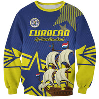 Curacao Football Pride Custom Sweatshirt La Familia Azul Go Champions - Wonder Print Shop
