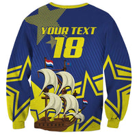 Curacao Football Pride Custom Sweatshirt La Familia Azul Go Champions - Wonder Print Shop