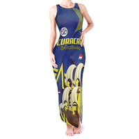 Curacao Football Pride Custom Tank Maxi Dress La Familia Azul Go Champions - Wonder Print Shop