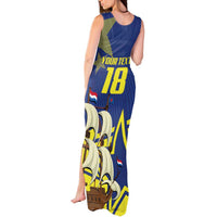 Curacao Football Pride Custom Tank Maxi Dress La Familia Azul Go Champions - Wonder Print Shop