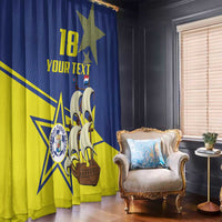 Curacao Football Pride Custom Window Curtain La Familia Azul Go Champions - Wonder Print Shop