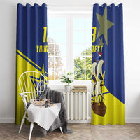 Curacao Football Pride Custom Window Curtain La Familia Azul Go Champions - Wonder Print Shop