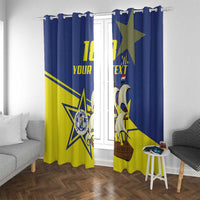 Curacao Football Pride Custom Window Curtain La Familia Azul Go Champions - Wonder Print Shop