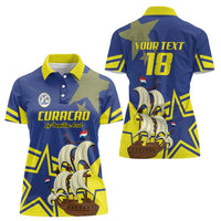 Curacao Football Pride Custom Women Polo Shirt La Familia Azul Go Champions - Wonder Print Shop