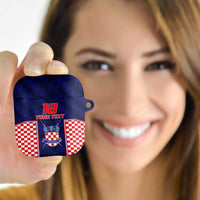 Custom Croatia Football AirPods Case Hrvatska Chessboard Heritage - Wonder Print Shop