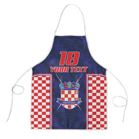 Custom Croatia Football Apron Hrvatska Chessboard Heritage - Wonder Print Shop