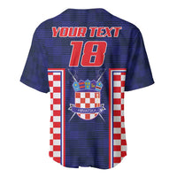 Custom Croatia Football Baseball Jersey Hrvatska Chessboard Heritage - Wonder Print Shop