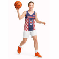 Custom Croatia Football Basketball Jersey Hrvatska Chessboard Heritage - Wonder Print Shop
