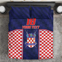 Custom Croatia Football Bedding Set Hrvatska Chessboard Heritage - Wonder Print Shop