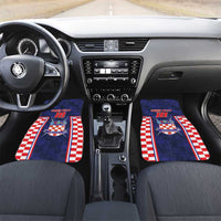 Custom Croatia Football Car Mats Hrvatska Chessboard Heritage - Wonder Print Shop