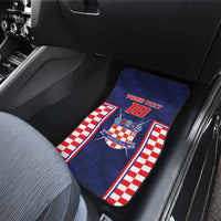Custom Croatia Football Car Mats Hrvatska Chessboard Heritage - Wonder Print Shop