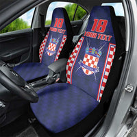 Custom Croatia Football Car Seat Cover Hrvatska Chessboard Heritage - Wonder Print Shop