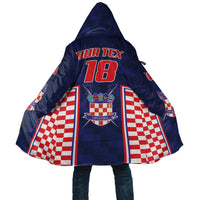 Custom Croatia Football Cloak Hrvatska Chessboard Heritage - Wonder Print Shop