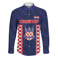 Custom Croatia Football Family Matching Long Sleeve Bodycon Dress and Hawaiian Shirt Hrvatska Chessboard Heritage - Wonder Print Shop