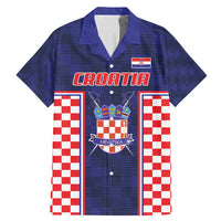 Custom Croatia Football Family Matching Mermaid Dress and Hawaiian Shirt Hrvatska Chessboard Heritage - Wonder Print Shop