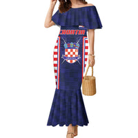 Custom Croatia Football Family Matching Mermaid Dress and Hawaiian Shirt Hrvatska Chessboard Heritage - Wonder Print Shop