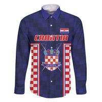 Custom Croatia Football Family Matching Off The Shoulder Long Sleeve Dress and Hawaiian Shirt Hrvatska Chessboard Heritage - Wonder Print Shop