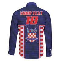 Custom Croatia Football Family Matching Off The Shoulder Long Sleeve Dress and Hawaiian Shirt Hrvatska Chessboard Heritage - Wonder Print Shop