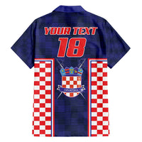Custom Croatia Football Family Matching Off Shoulder Short Dress and Hawaiian Shirt Hrvatska Chessboard Heritage - Wonder Print Shop