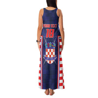 Custom Croatia Football Family Matching Tank Maxi Dress and Hawaiian Shirt Hrvatska Chessboard Heritage - Wonder Print Shop