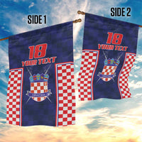 Custom Croatia Football Garden Flag Hrvatska Chessboard Heritage - Wonder Print Shop