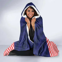 Custom Croatia Football Hooded Blanket Hrvatska Chessboard Heritage - Wonder Print Shop
