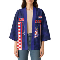 Custom Croatia Football Kimono Hrvatska Chessboard Heritage - Wonder Print Shop