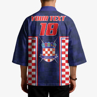 Custom Croatia Football Kimono Hrvatska Chessboard Heritage - Wonder Print Shop